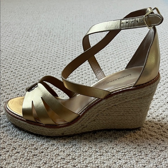 Gold Strappy Sandals - Picture 5 of 9